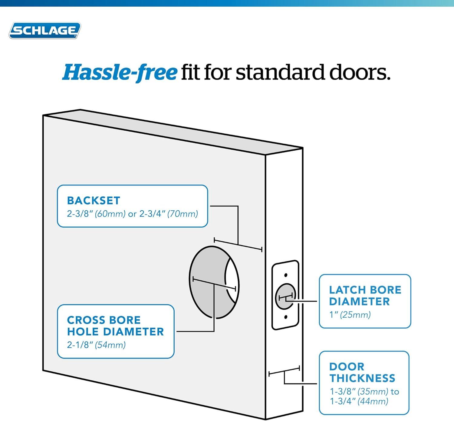 image:imageSCHLAGE Accent Lever with Brookshire Trim Hall and Closet Lock in Bright Brass