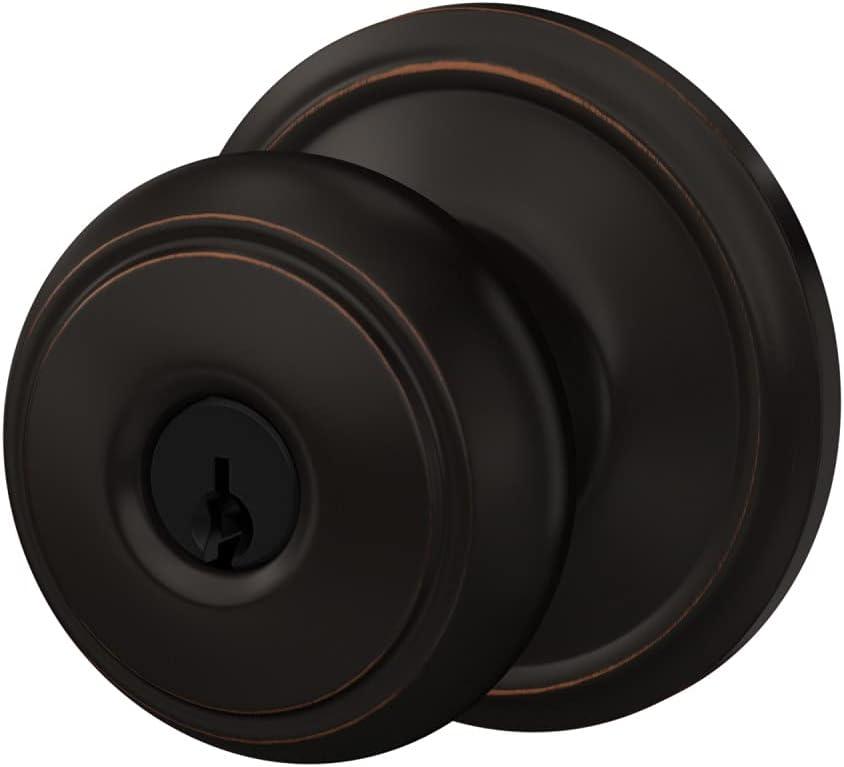 image:imageSCHLAGE Andover Passage Knob Andover Rose Satin Nickel 28 x 28 x 24 inches FA10AND619F10AND619ANDAged Bronze