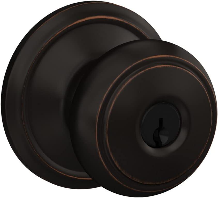 image:imageSCHLAGE Andover Passage Knob Andover Rose Satin Nickel 28 x 28 x 24 inches FA10AND619F10AND619ANDAged Bronze