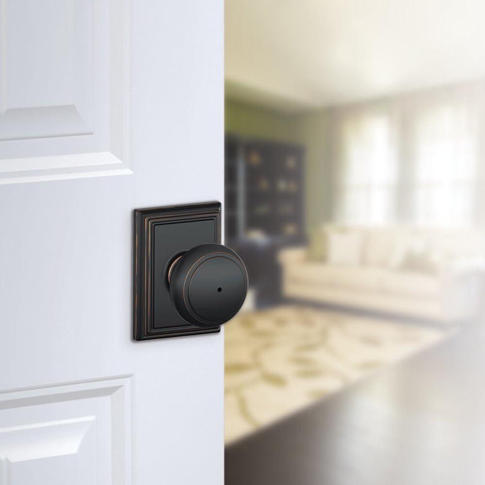 image:imageSCHLAGE Andover Passage Knob Andover Rose Satin Nickel 28 x 28 x 24 inches FA10AND619F10AND619ANDAged Bronze