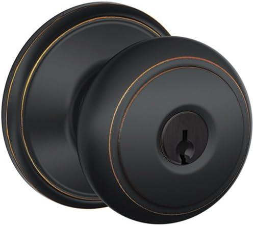image:imageSCHLAGE Andover Passage Knob Andover Rose Satin Nickel 28 x 28 x 24 inches FA10AND619F10AND619ANDAged Bronze