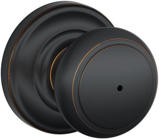 image:imageSCHLAGE Andover Passage Knob Andover Rose Satin Nickel 28 x 28 x 24 inches FA10AND619F10AND619ANDAged Bronze