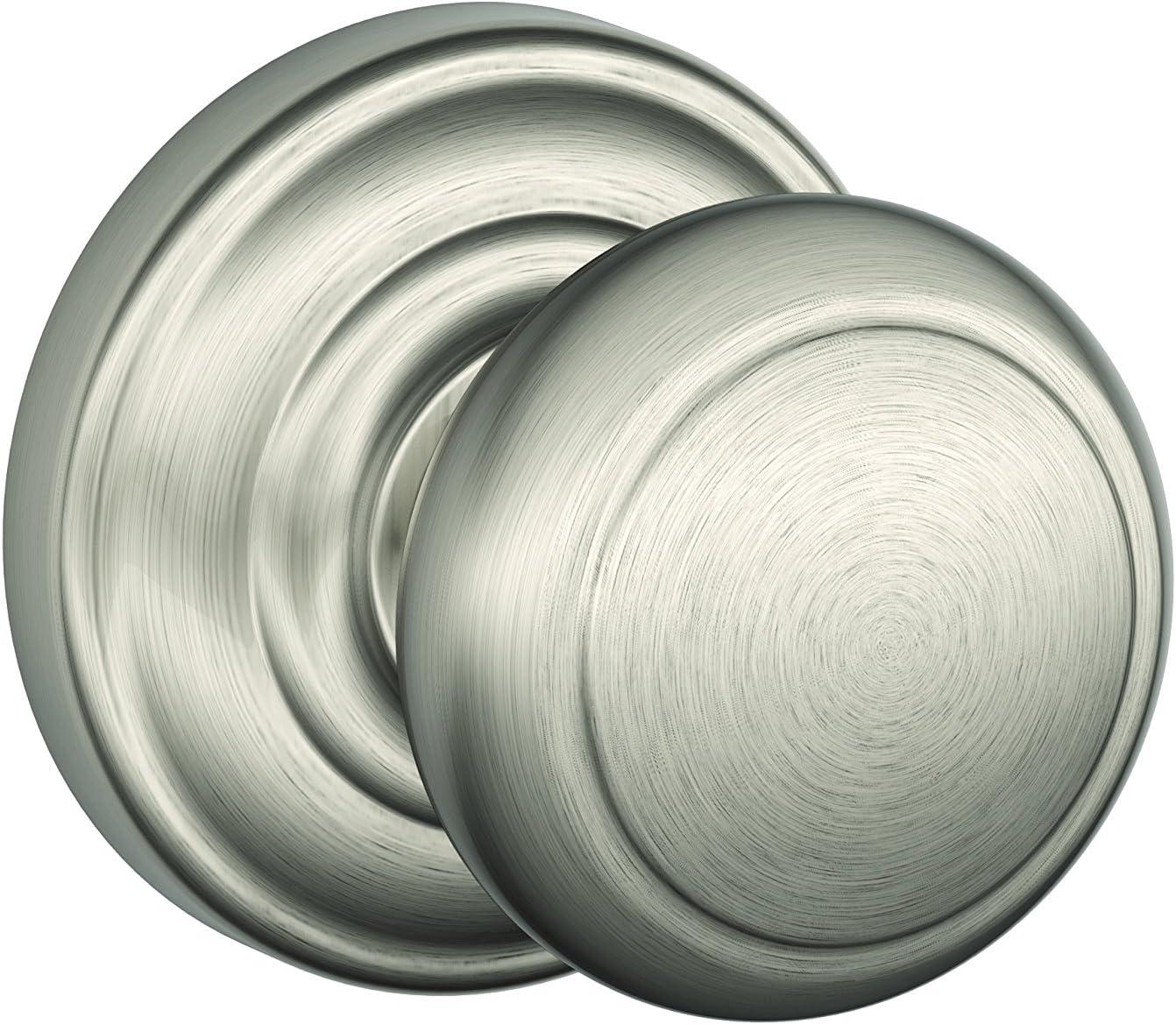 image:imageSCHLAGE Andover Passage Knob Andover Rose Satin Nickel 28 x 28 x 24 inches FA10AND619F10AND619ANDSatin Nickel