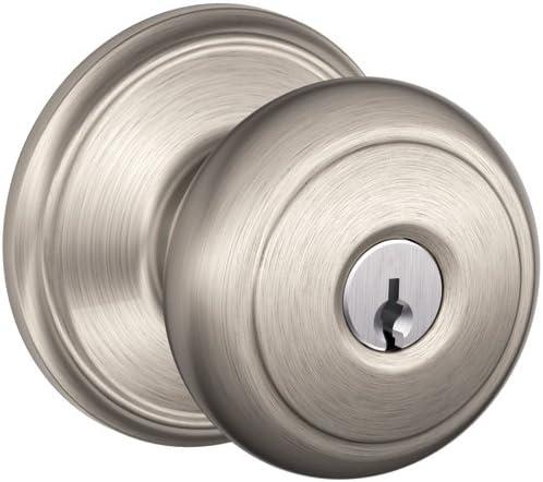 image:imageSCHLAGE Andover Passage Knob Andover Rose Satin Nickel 28 x 28 x 24 inches FA10AND619F10AND619ANDSatin Nickel