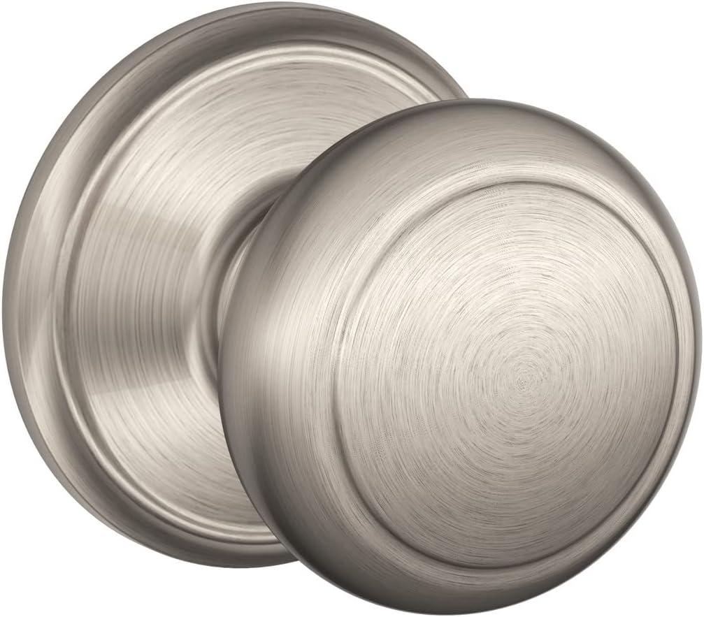 image:imageSCHLAGE Andover Passage Knob Andover Rose Satin Nickel 28 x 28 x 24 inches FA10AND619F10AND619ANDSatin Nickel