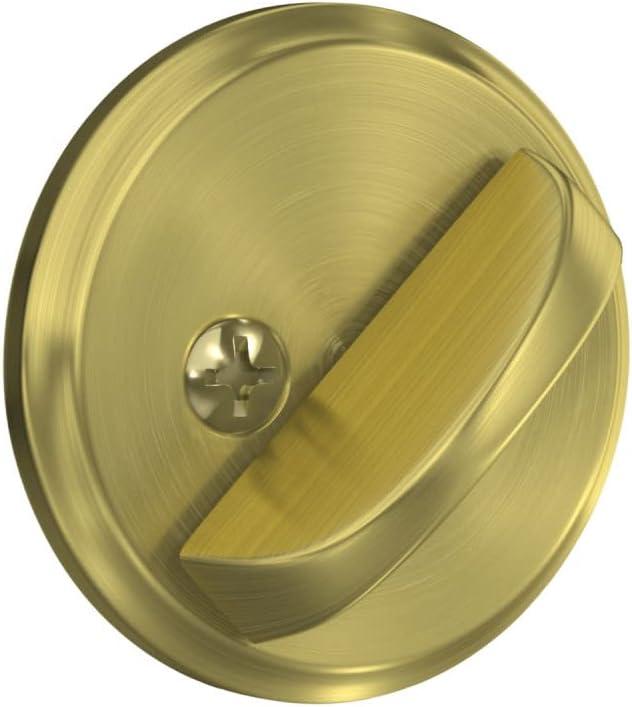image:imageSCHLAGE B62N622 Deadbolt Keyed 2 Sides Matte BlackSatin Brass