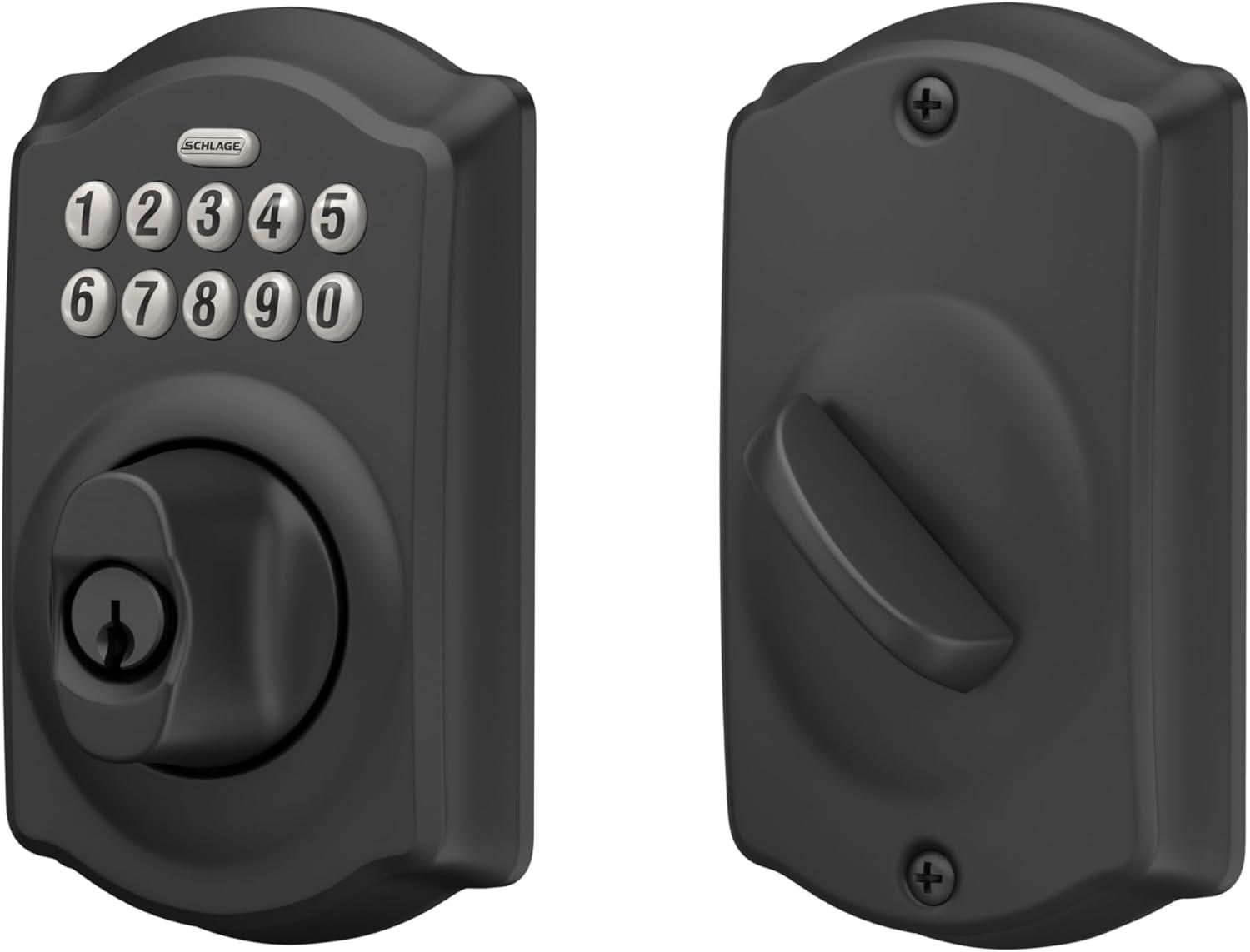 image:imageSCHLAGE BE365 CAM 622 Keypad Electronic Deadbolt Matte Black