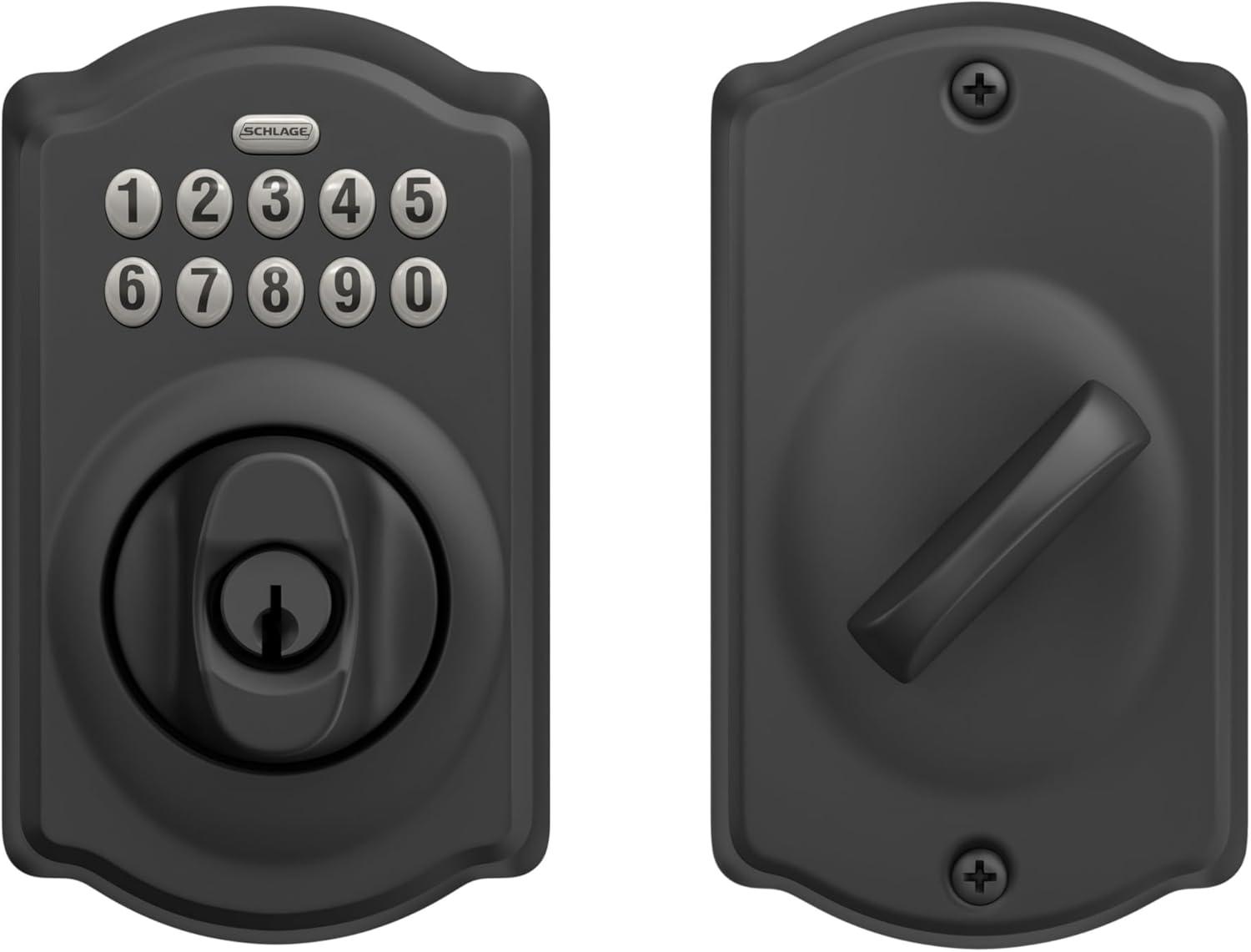 image:imageSCHLAGE BE365 CAM 622 Keypad Electronic Deadbolt Matte Black