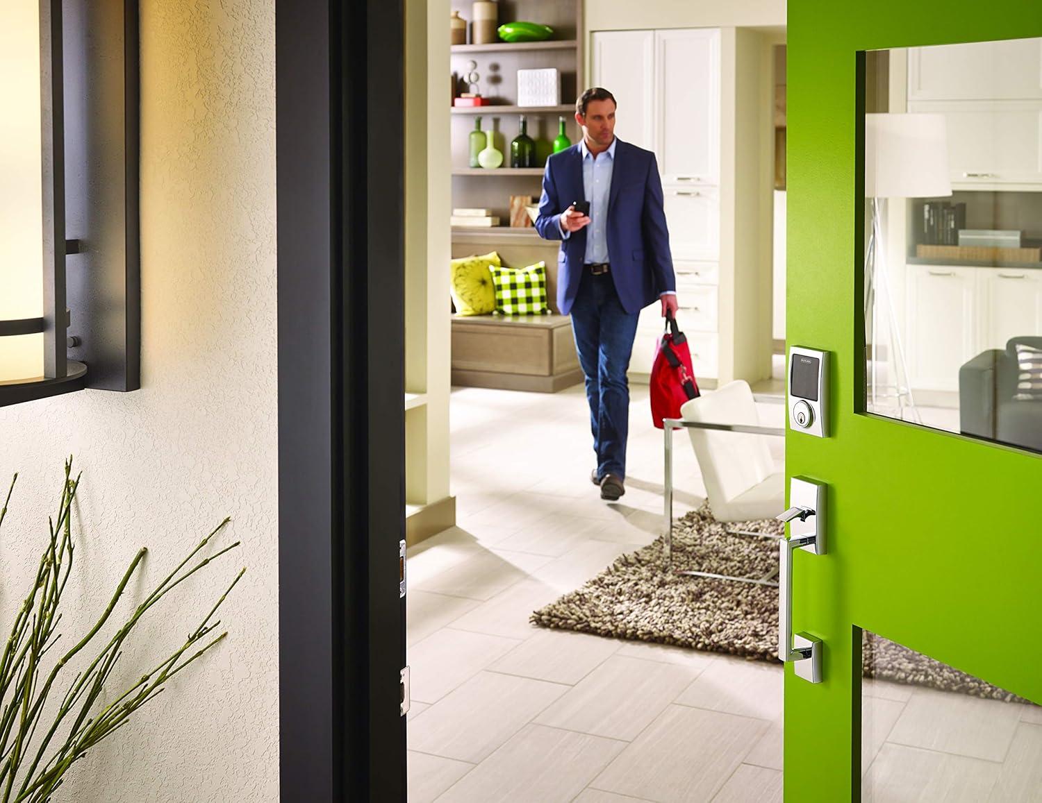 image:imageSCHLAGE BE469ZP CAM 622 Connect Smart Deadbolt with alarm with Camelot Trim in Matte Black ZWave Plus enabledBright Chrome
