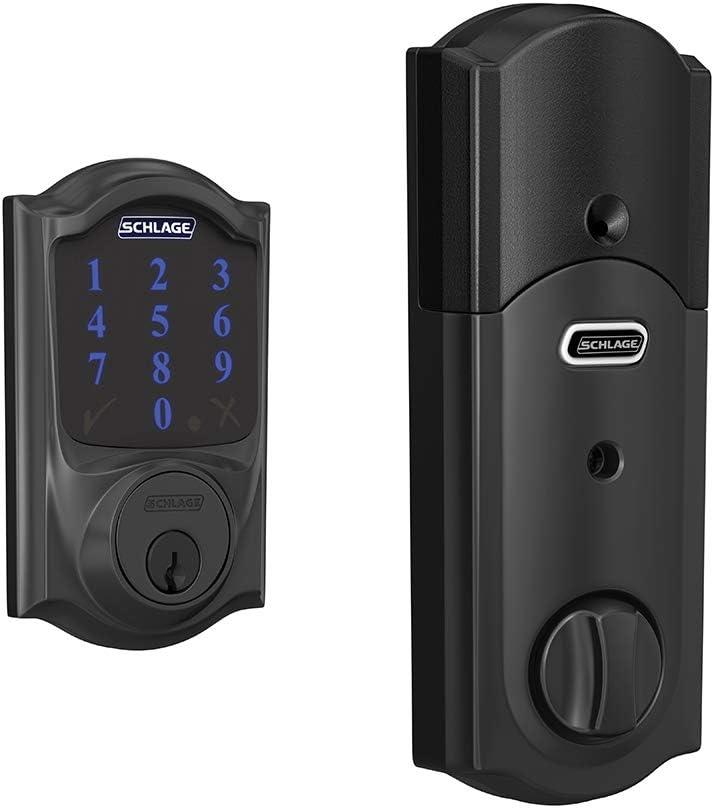 image:imageSCHLAGE BE469ZP CAM 622 Connect Smart Deadbolt with alarm with Camelot Trim in Matte Black ZWave Plus enabledMatte Black