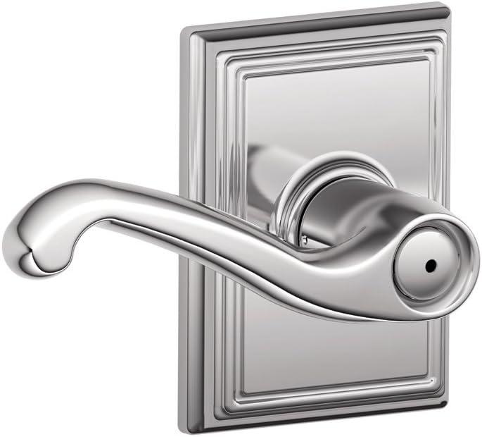 image:imageSCHLAGE F10FLA716ADD Addison Collection Flair Passage Lever Aged BronzeBright Chrome