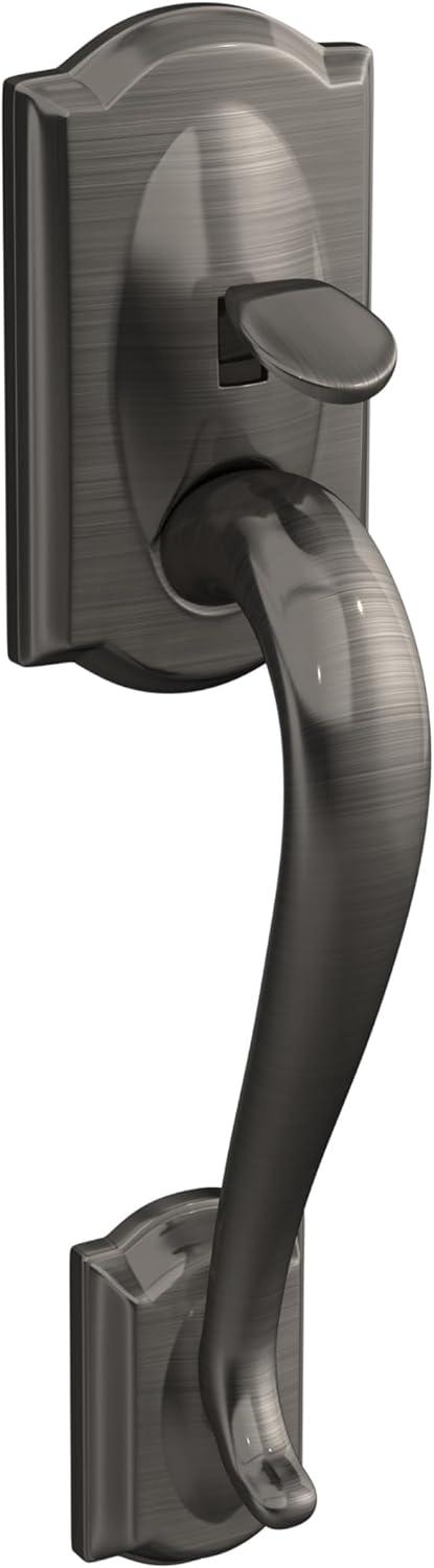 image:imageSCHLAGE FE285 622 Acc CAM LH Lower Half Handleset Camelot Interior Trim Matte BlackAntique Pewter
