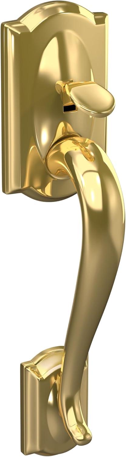 image:imageSCHLAGE FE285 622 Acc CAM LH Lower Half Handleset Camelot Interior Trim Matte BlackBright Brass