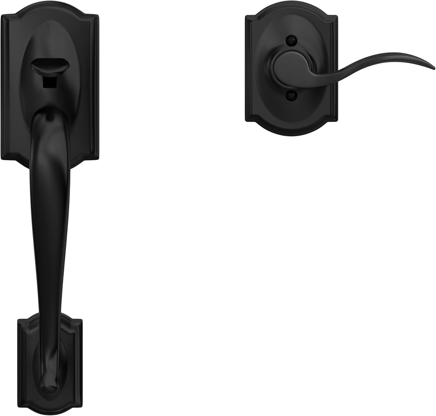 image:imageSCHLAGE FE285 622 Acc CAM LH Lower Half Handleset Camelot Interior Trim Matte BlackMatte Black