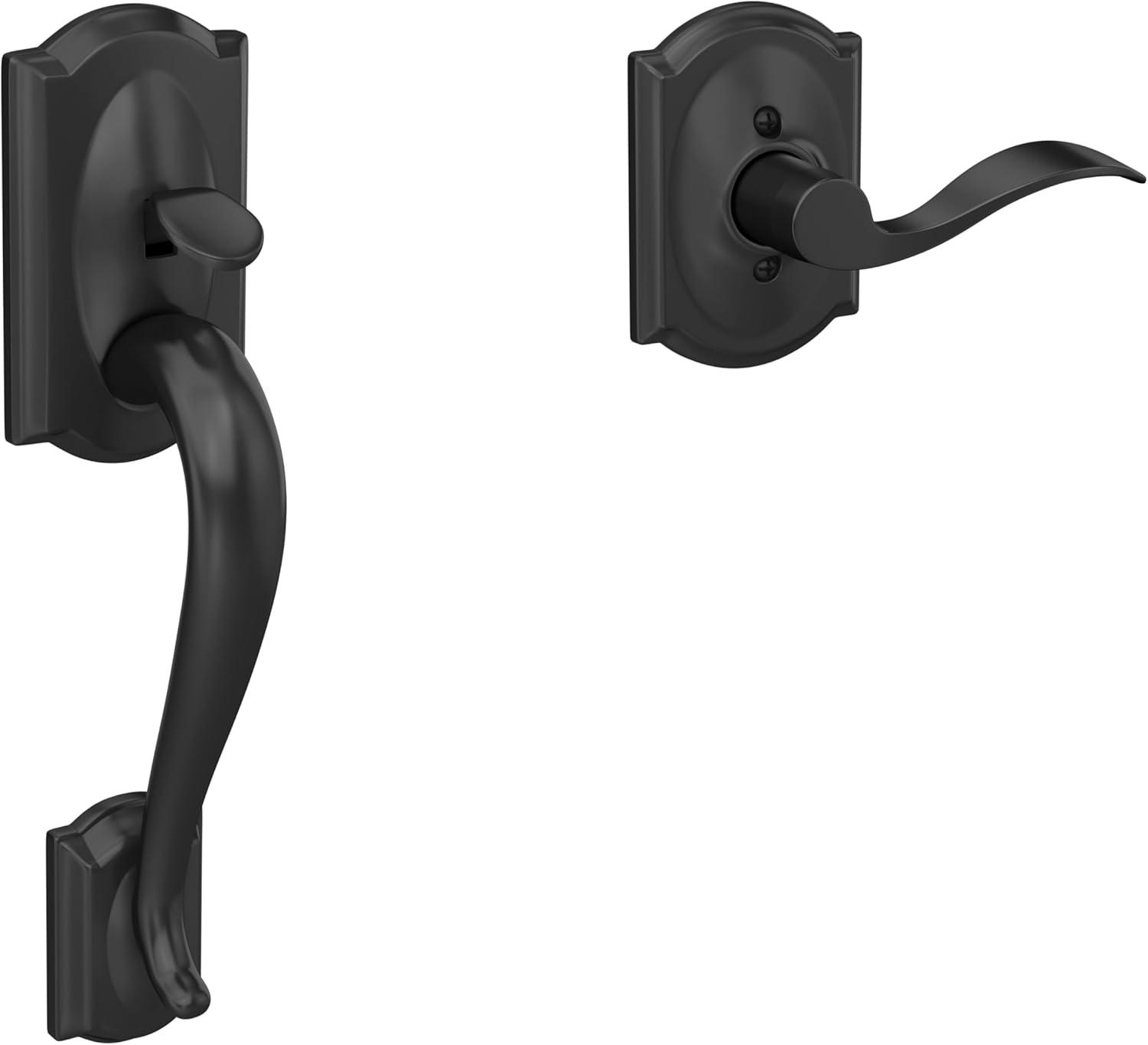 image:imageSCHLAGE FE285 622 Acc CAM LH Lower Half Handleset Camelot Interior Trim Matte BlackMatte Black