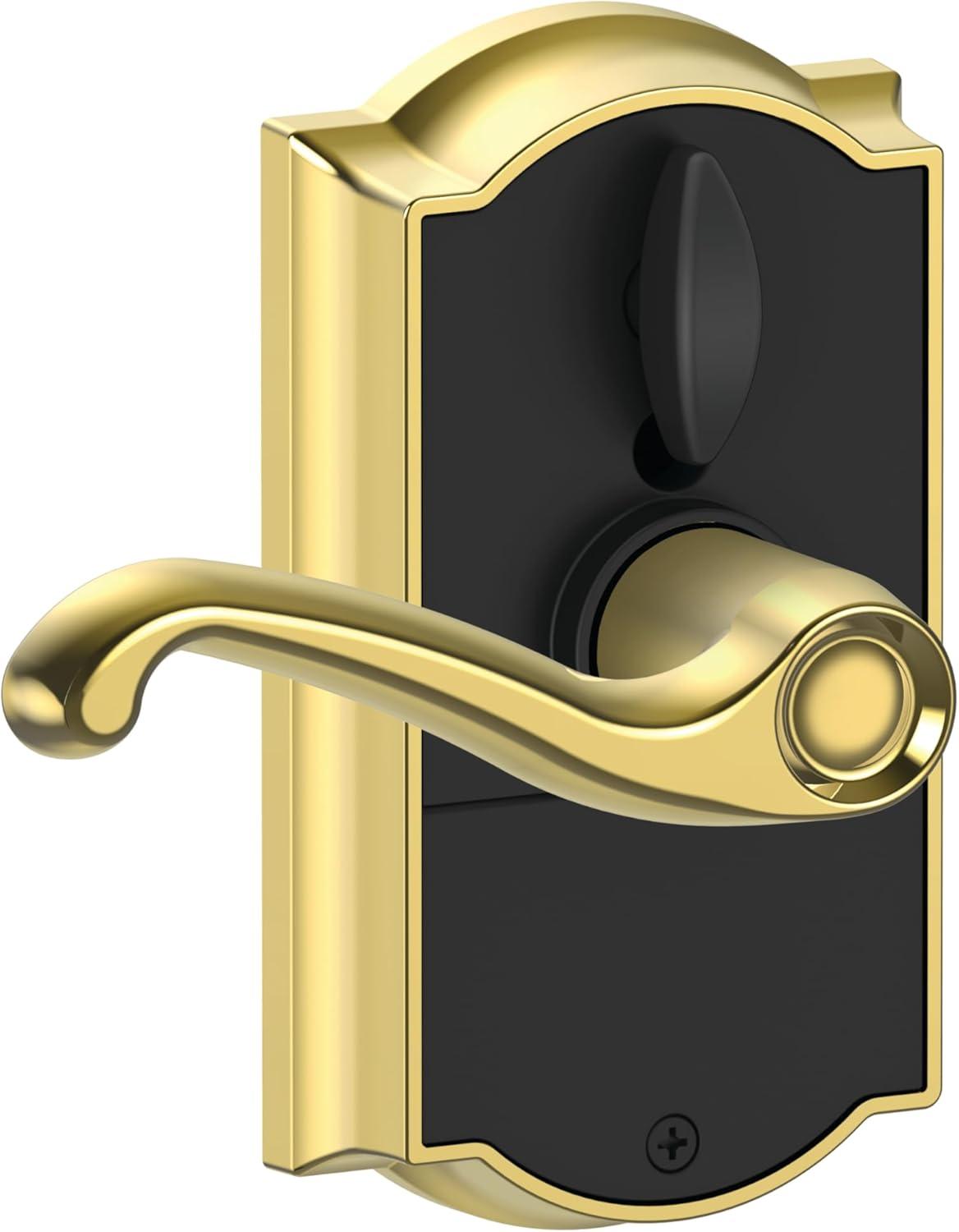 image:imageSCHLAGE Touch Camelot Lock with Flair Lever Bright Brass FE695 CAM 605 FLA