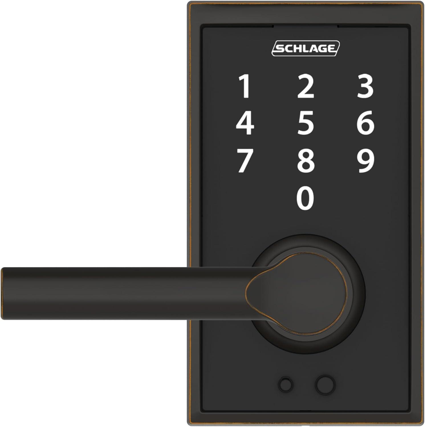 image:imageSCHLAGE Touch Century Lock with Broadway Lever Aged Bronze FE695 CEN 716 BRW