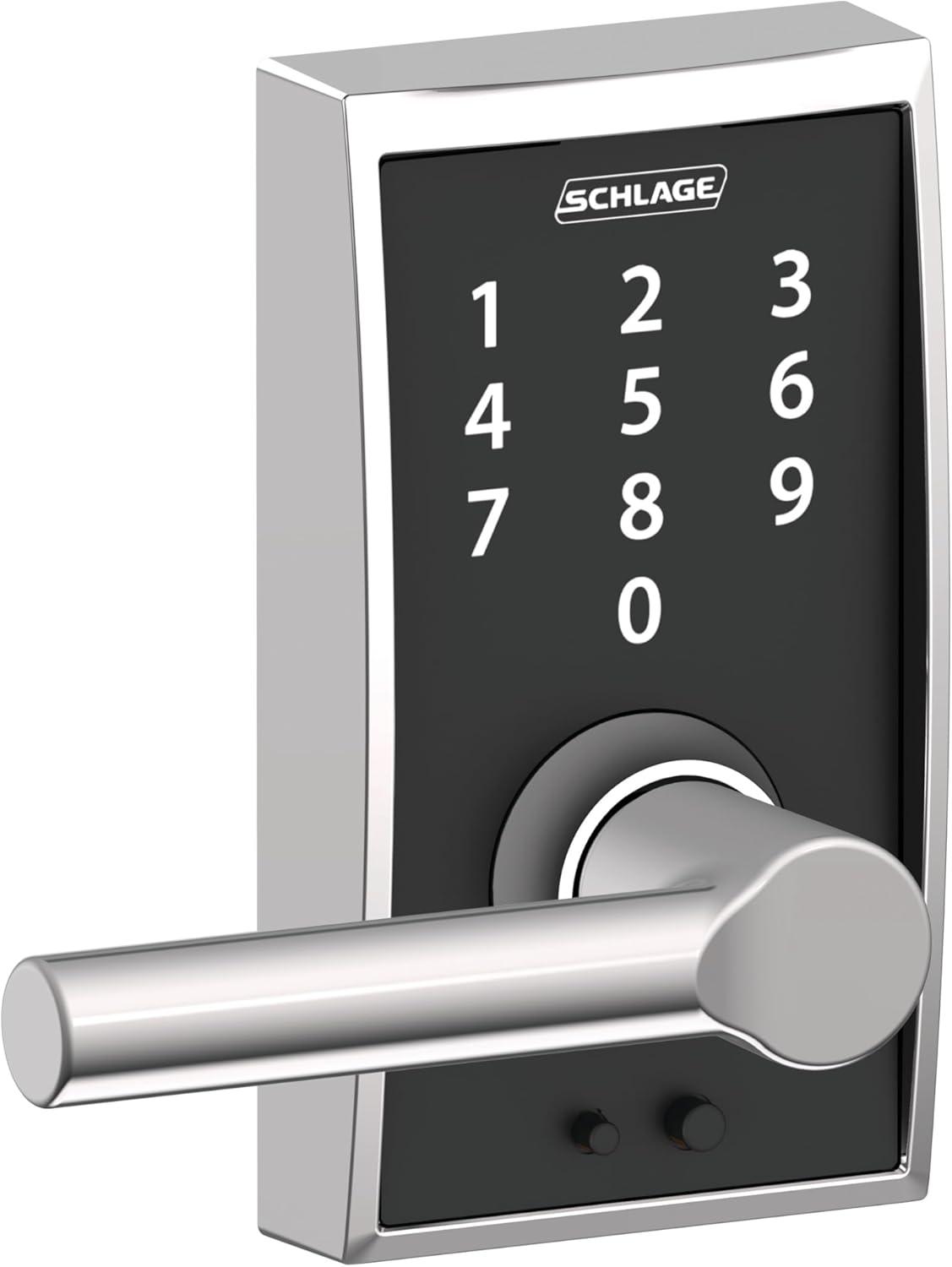 image:imageSCHLAGE Touch Century Lock with Broadway Lever Bright Chrome FE695 CEN 625 BRWPack of 1
