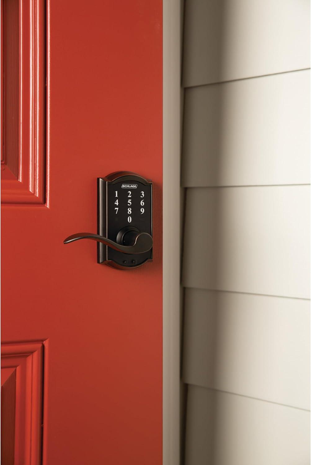 image:imageSCHLAGE Touch Century Lock with Broadway Lever Satin Nickel FE695 CEN 619 BRWAged Bronze