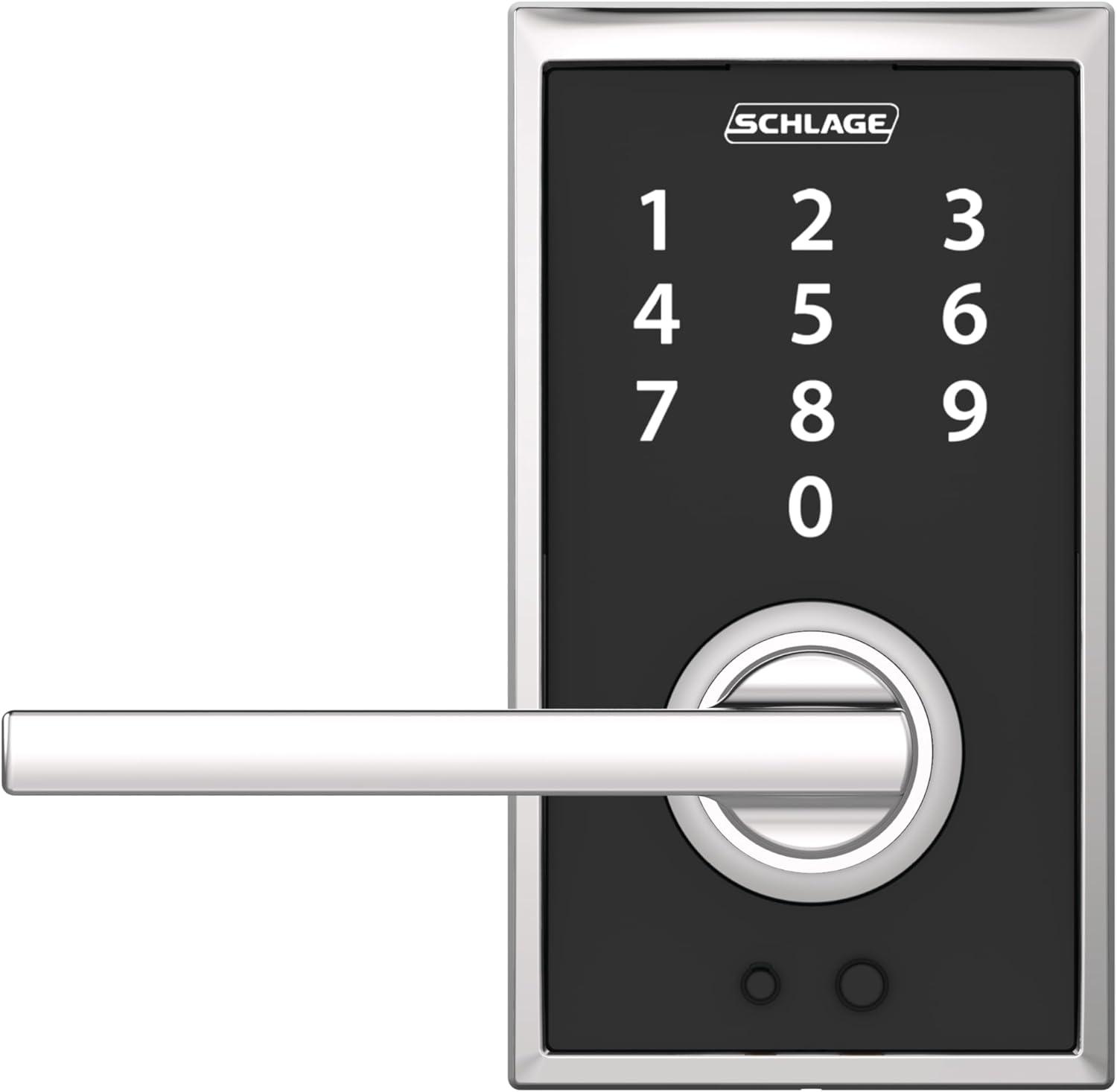 image:imageSCHLAGE Touch Century Lock with Latitude Lever Bright Chrome FE695 CEN 625 LAT