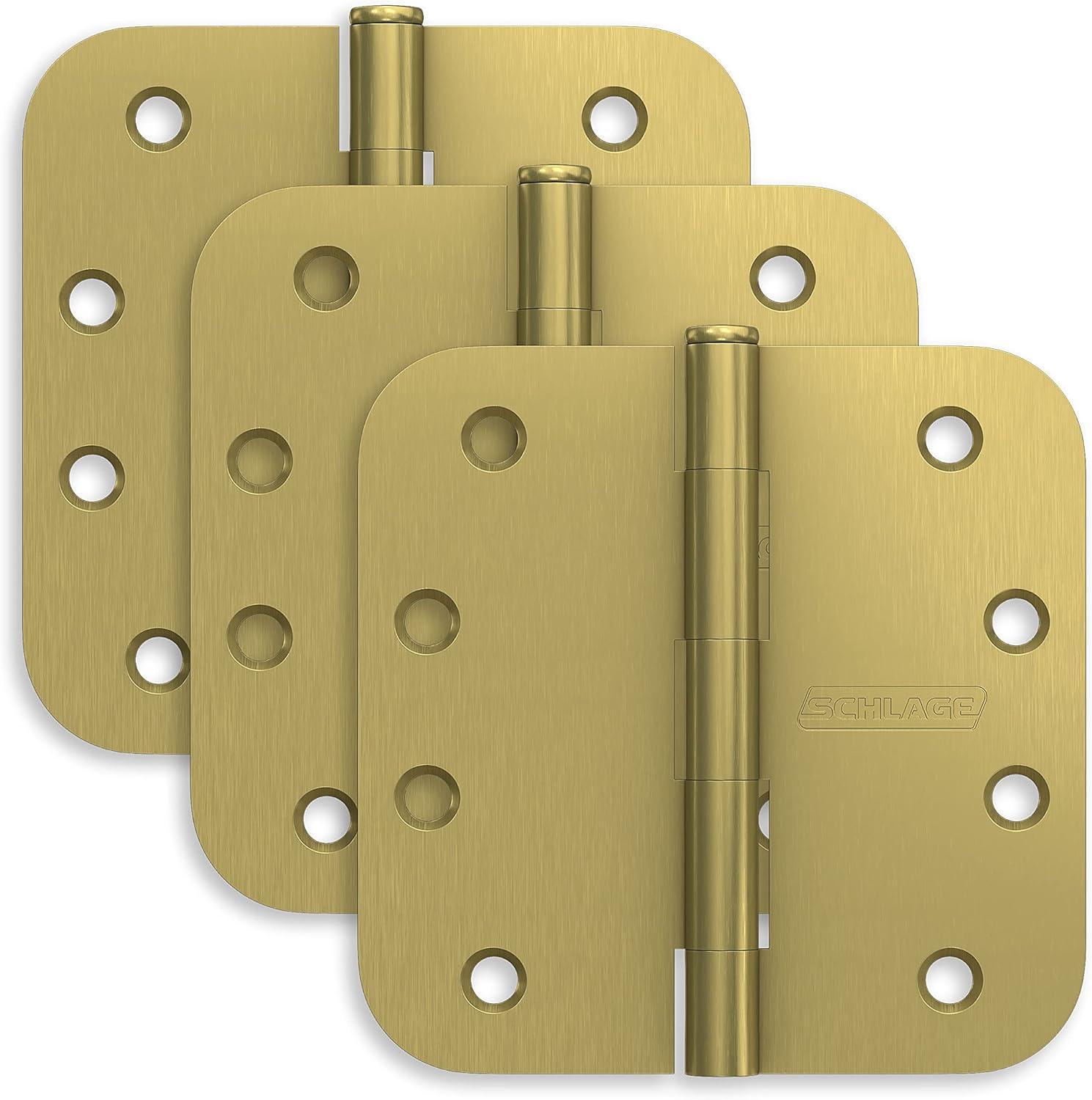 image:imageSchlage 35 Door Hinge with Square Corner in Satin Brass 3PackSatin Brass