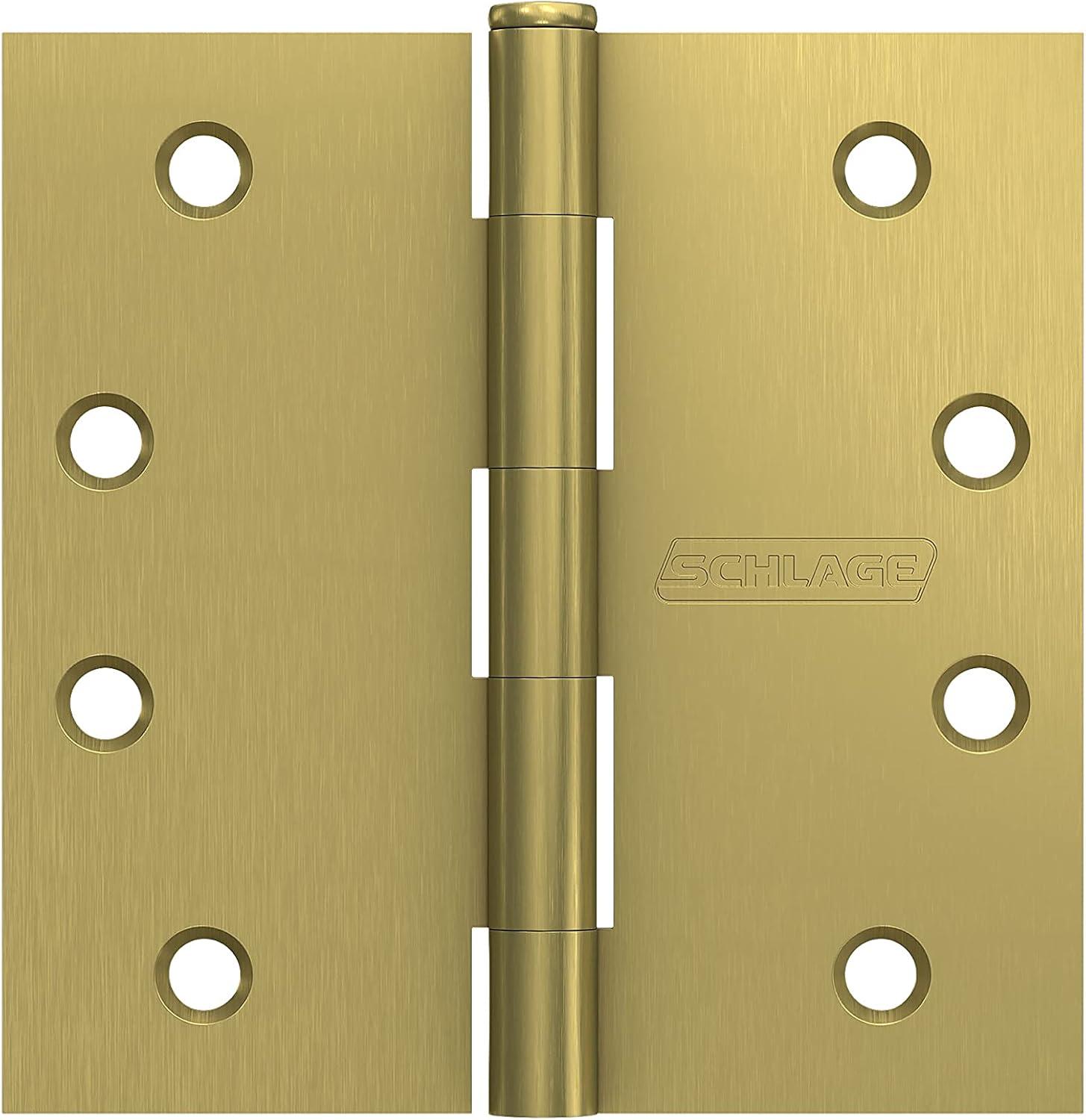 image:imageSchlage 35 Door Hinge with Square Corner in Satin Brass 3PackSatin Brass
