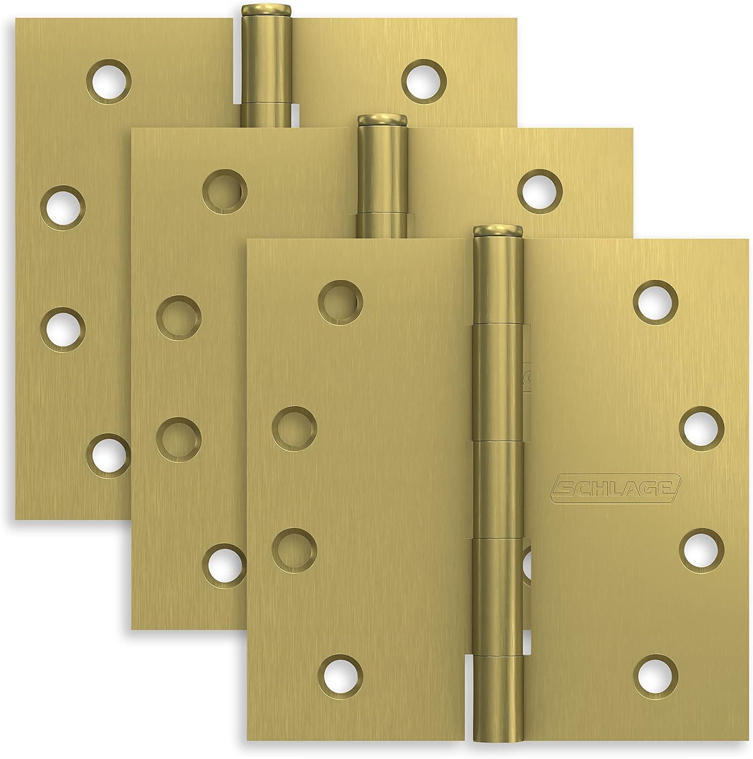 image:imageSchlage 35 Door Hinge with Square Corner in Satin Brass 3PackSatin Brass