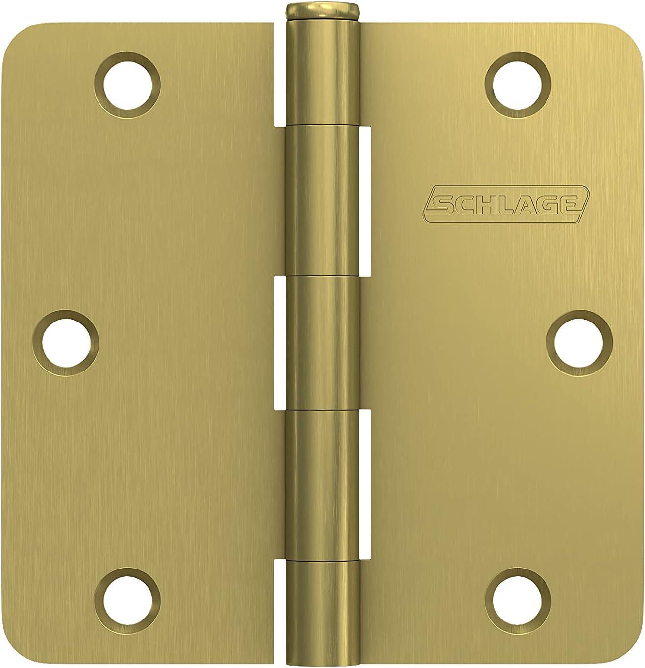image:imageSchlage 35 Door Hinge with Square Corner in Satin Brass 3PackSatin Brass