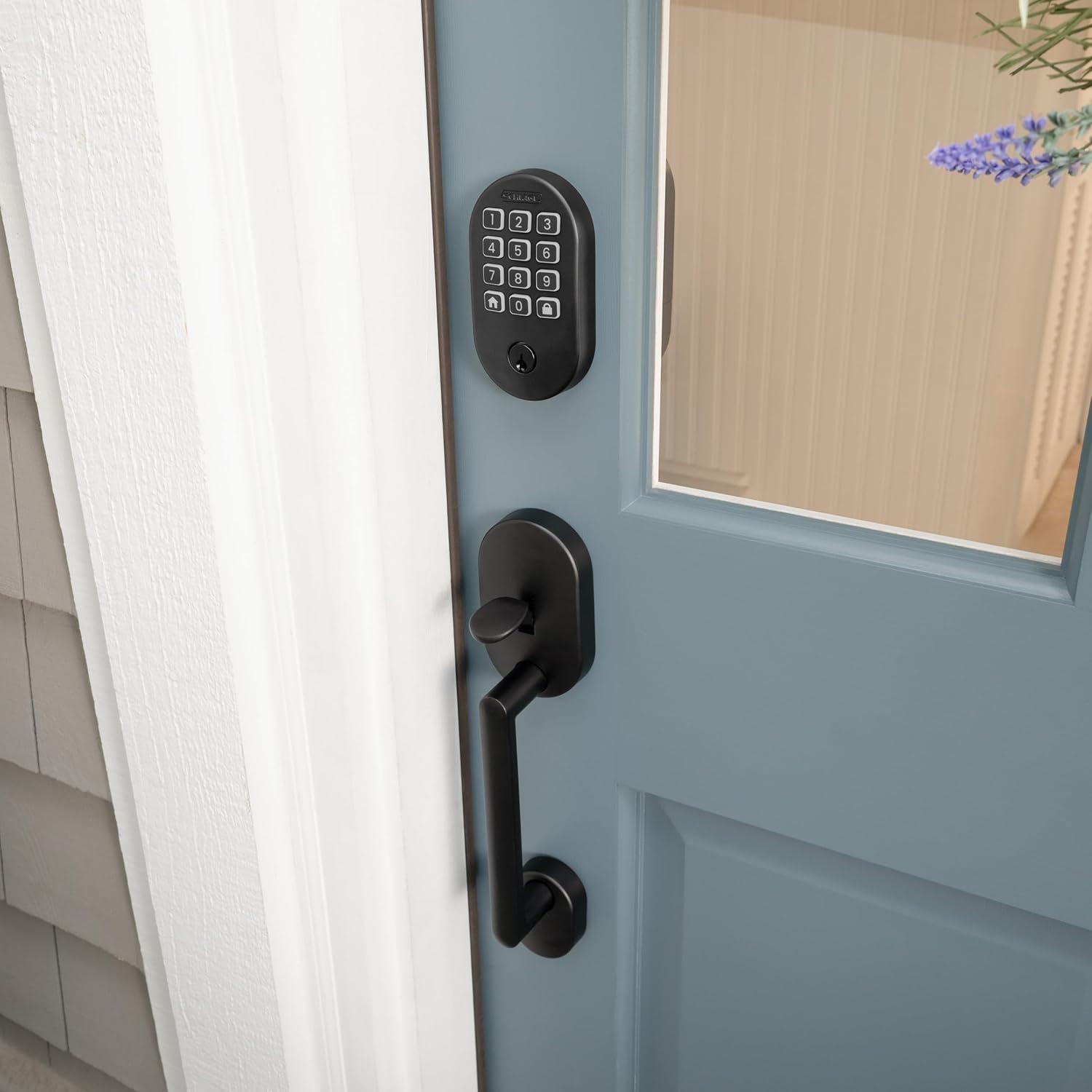 image:imageSchlage Arrive WiFi Deadbolt Smart Lock Keyless Entry Door Lock with Century Trim Matte Black Compatible with Alexa and Google BE459WB CEN 622Matte Black
