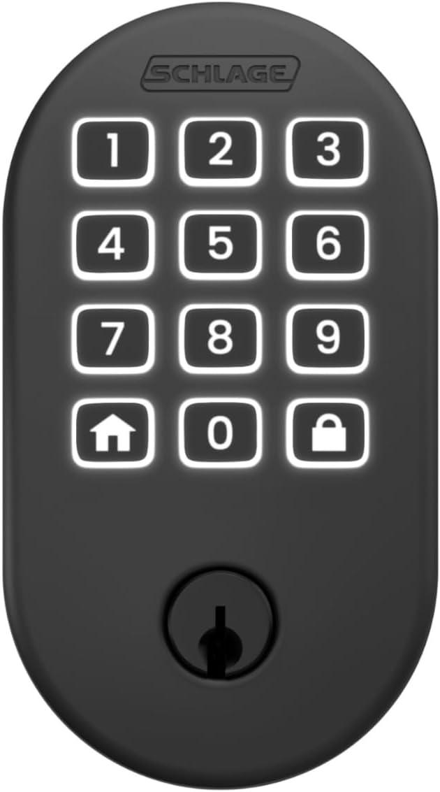 image:imageSchlage Arrive WiFi Deadbolt Smart Lock Keyless Entry Door Lock with Century Trim Matte Black Compatible with Alexa and Google BE459WB CEN 622Matte Black