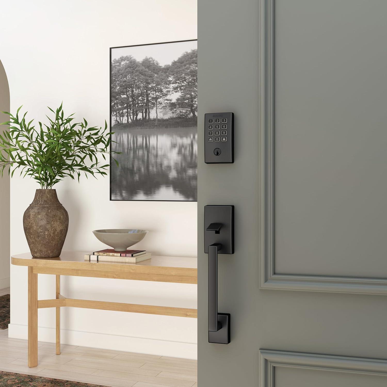 image:imageSchlage Arrive WiFi Deadbolt Smart Lock Keyless Entry Door Lock with Century Trim Matte Black Compatible with Alexa and Google BE459WB CEN 622Matte Black