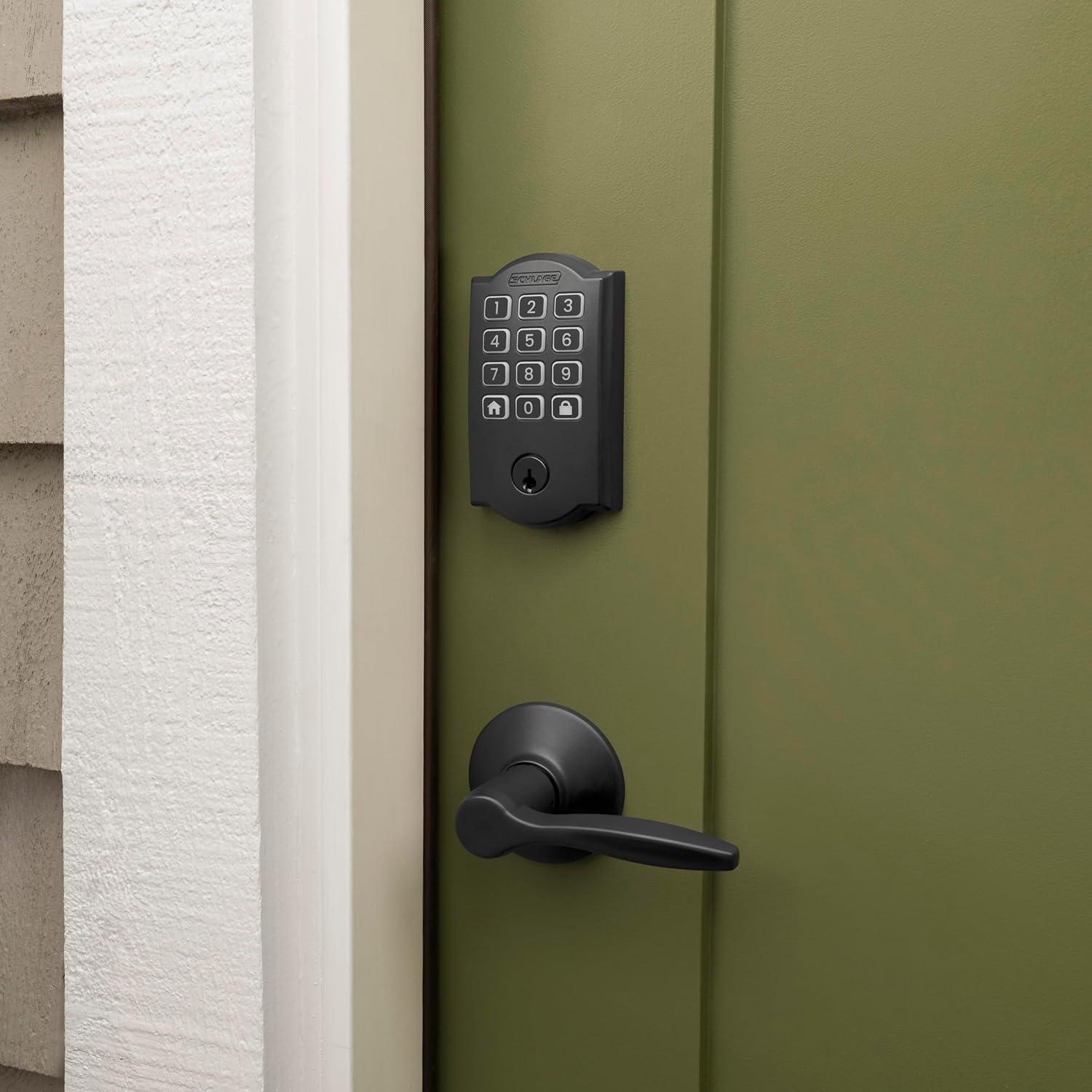image:imageSchlage Arrive WiFi Deadbolt Smart Lock Keyless Entry Door Lock with Century Trim Matte Black Compatible with Alexa and Google BE459WB CEN 622Matte Black