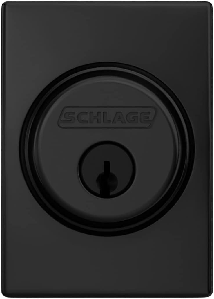 image:imageSchlage B60 N CEN 622 Deadbolt with Century Trim Keyed 1 Side Highest Residential Security Matte BlackMatte Black