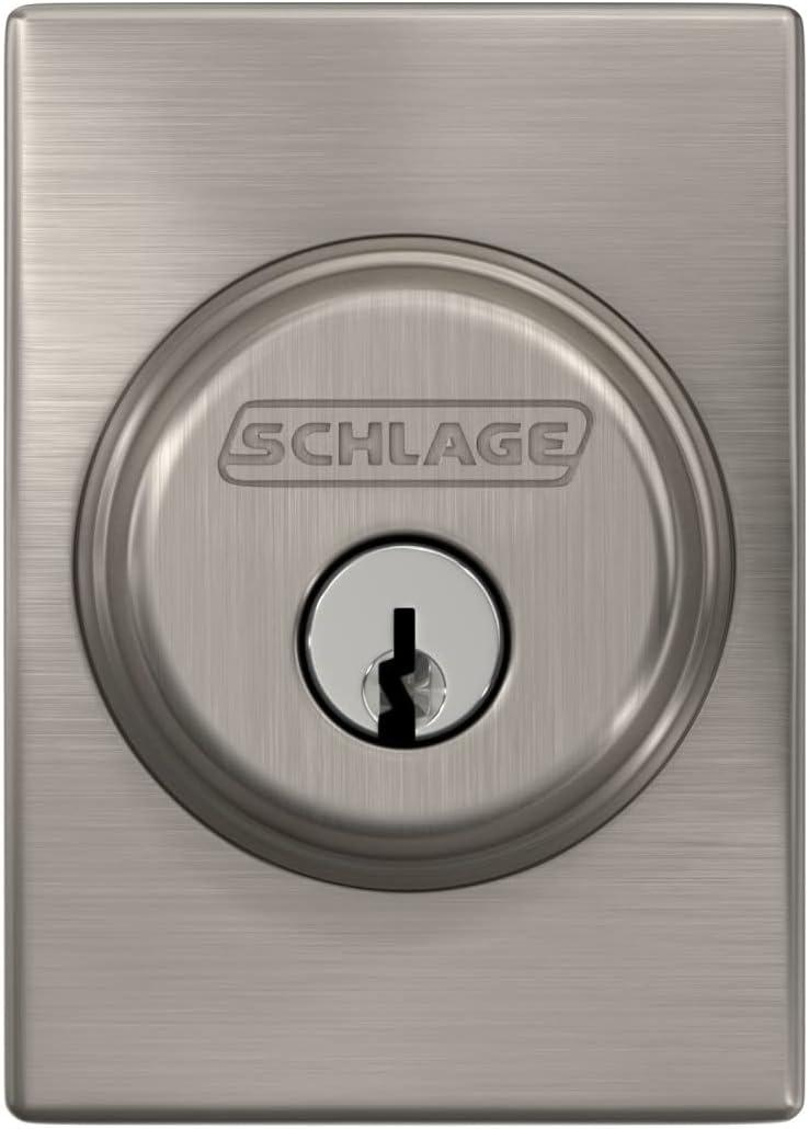 image:imageSchlage B60 N CEN 622 Deadbolt with Century Trim Keyed 1 Side Highest Residential Security Matte BlackSatin Nickel