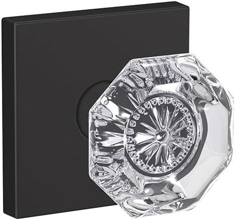 image:imageSchlage Custom FC21 ALX 716 CAM Alexandria Glass Knob with Camelot Trim HallCloset and BedBath Lock Aged BronzeMatte Black
