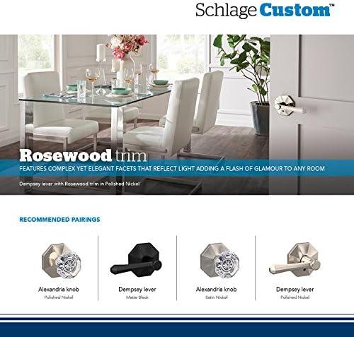 image:imageSchlage Custom FC21 ALX 716 CAM Alexandria Glass Knob with Camelot Trim HallCloset and BedBath Lock Aged BronzeSatin Nickel