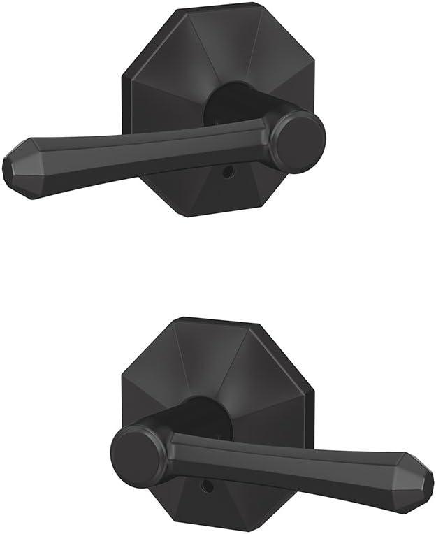 image:imageSchlage Custom FC21 DMP 619 RWD Dempsey Lever with Rosewood Trim HallCloset and BedBath Lock Satin NickelMatte Black