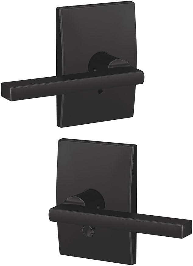 image:imageSchlage Custom FC21 LAT 622 CEN Latitude Lever with Century Trim HallCloset and BedBath Lock Matte Black