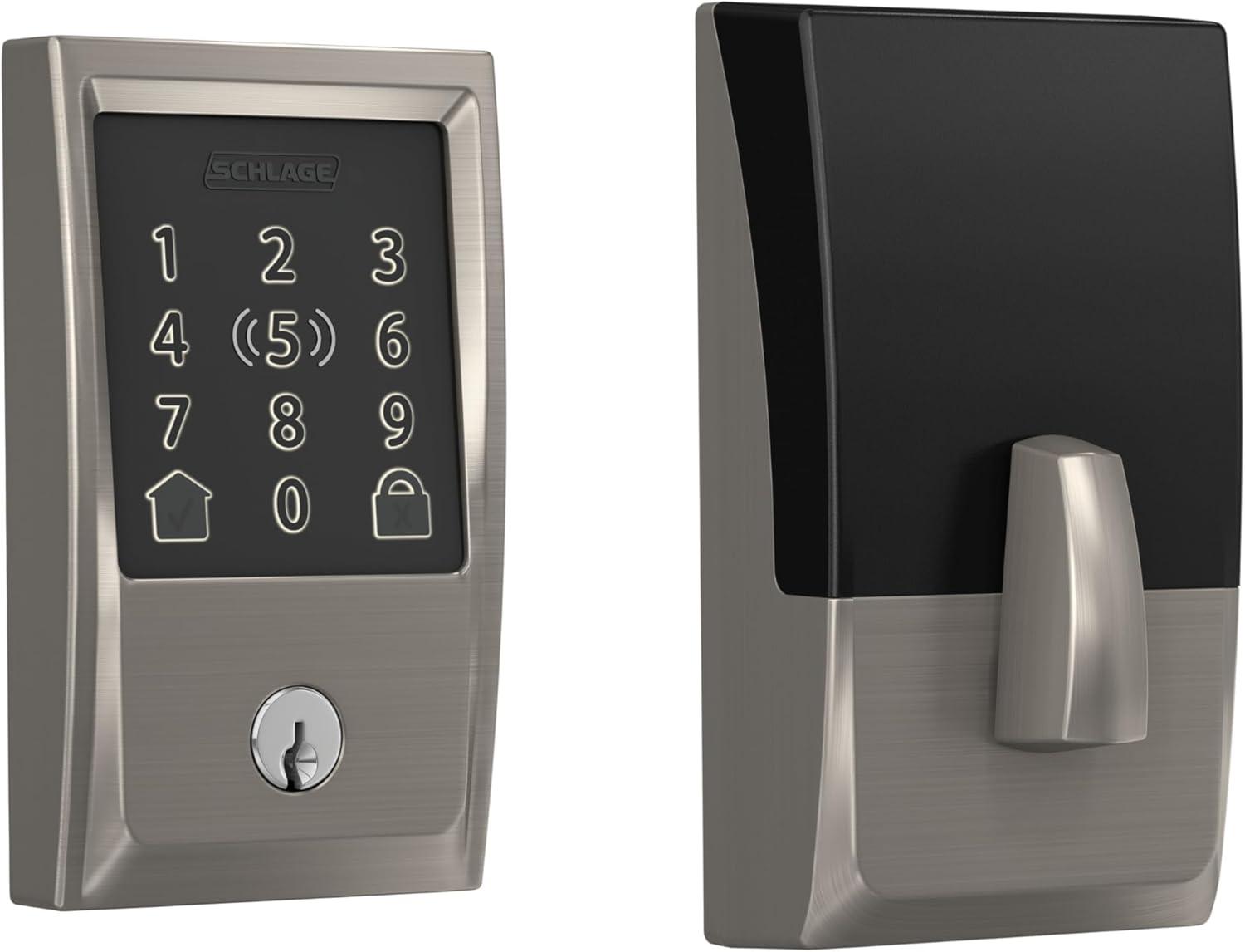 image:imageSchlage Encode Plus Smart WiFi Lock for Front Door Keyless Entry Deadbolt Unlock with Apple Watch Builtin WiFi and App Control Easy Install Alexa amp Apple HomeKit Compatible Aged BronzeSatin Nickel
