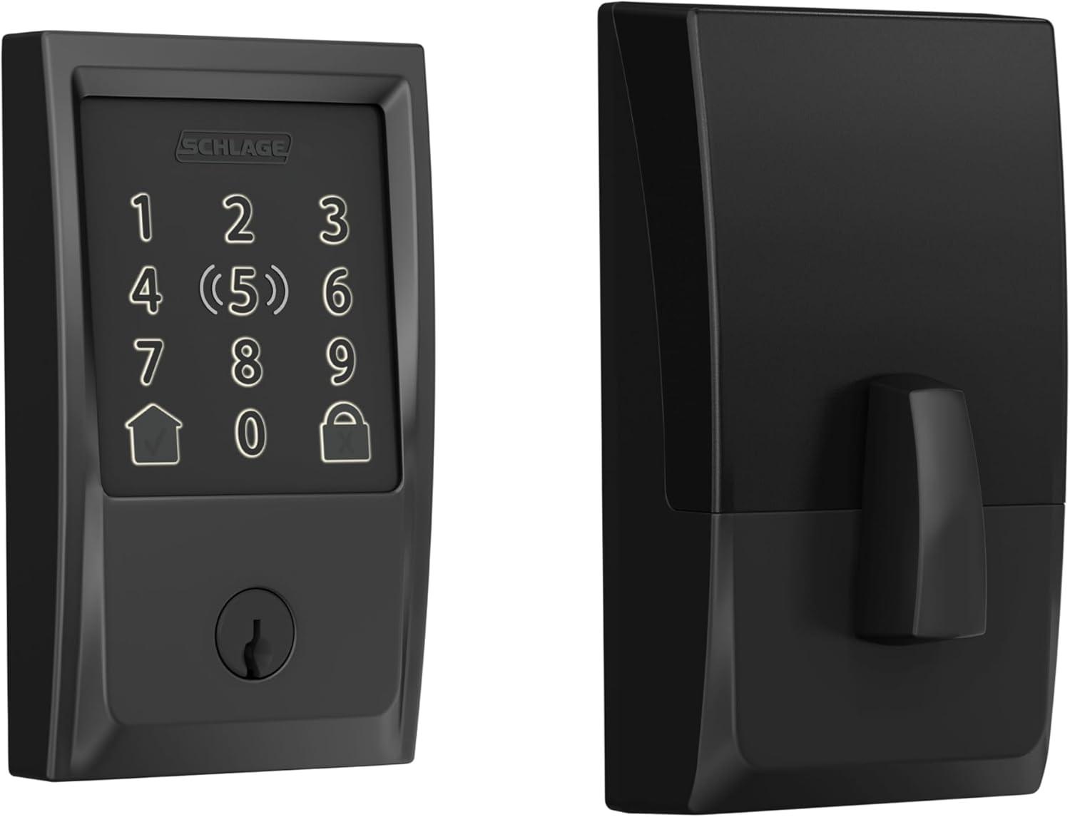image:imageSchlage Encode Plus Smart WiFi Lock for Front Door Keyless Entry Deadbolt Unlock with Apple Watch Builtin WiFi and App Control Easy Install Alexa amp Apple HomeKit Compatible Aged BronzeMatte Black