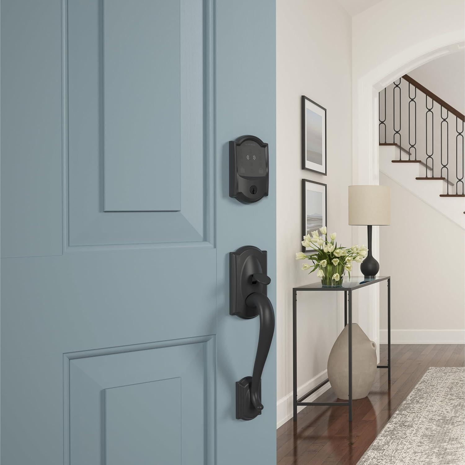 image:imageSchlage Encode Plus Smart WiFi Lock for Front Door Keyless Entry Deadbolt Unlock with Apple Watch Builtin WiFi and App Control Easy Install Alexa amp Apple HomeKit Compatible Aged BronzeMatte Black