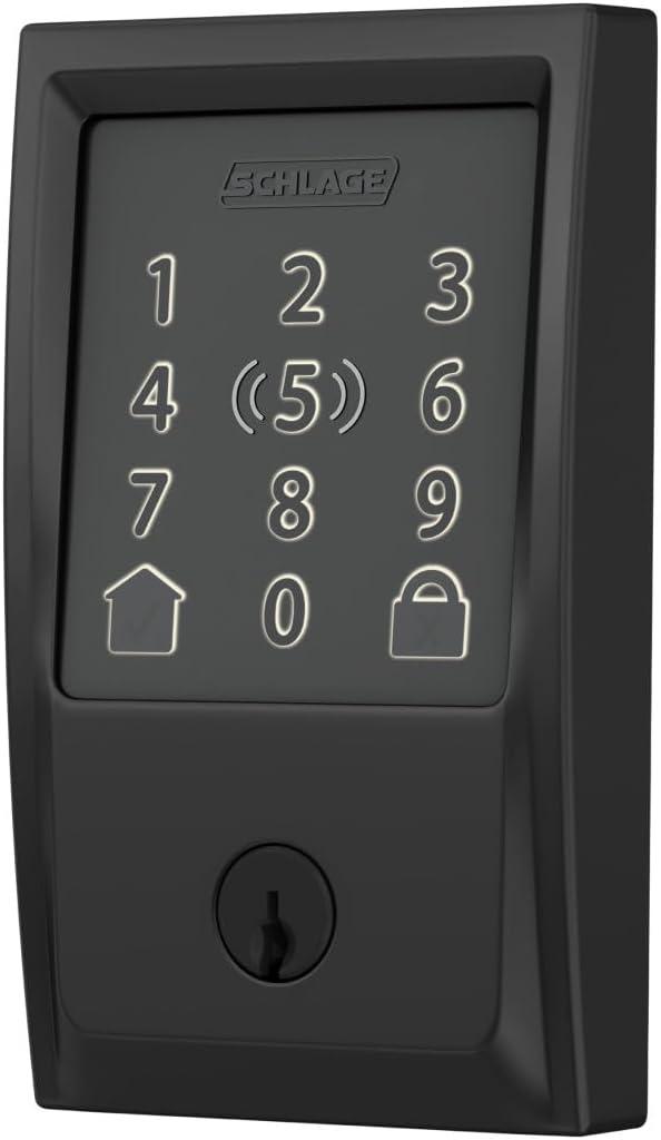 image:imageSchlage Encode Plus Smart WiFi Lock for Front Door Keyless Entry Deadbolt Unlock with Apple Watch Builtin WiFi and App Control Easy Install Alexa amp Apple HomeKit Compatible Aged BronzeMatte Black