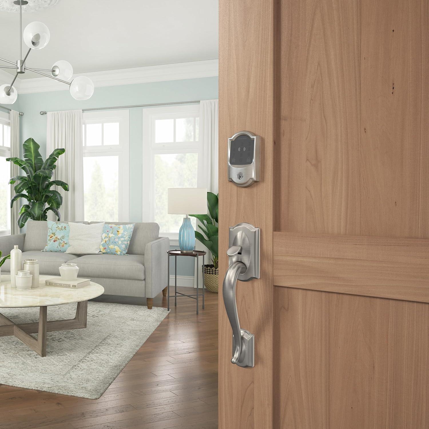 image:imageSchlage Encode Plus Smart WiFi Lock for Front Door Keyless Entry Deadbolt Unlock with Apple Watch Builtin WiFi and App Control Easy Install Alexa amp Apple HomeKit Compatible Aged BronzeSatin Nickel