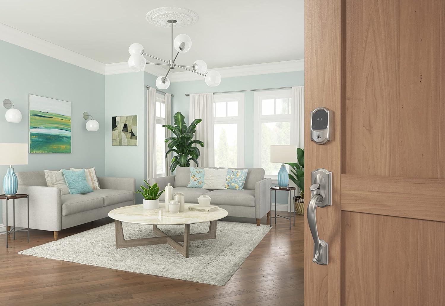 image:imageSchlage Encode Plus Smart WiFi Lock for Front Door Keyless Entry Deadbolt Unlock with Apple Watch Builtin WiFi and App Control Easy Install Alexa amp Apple HomeKit Compatible Aged BronzeSatin Nickel