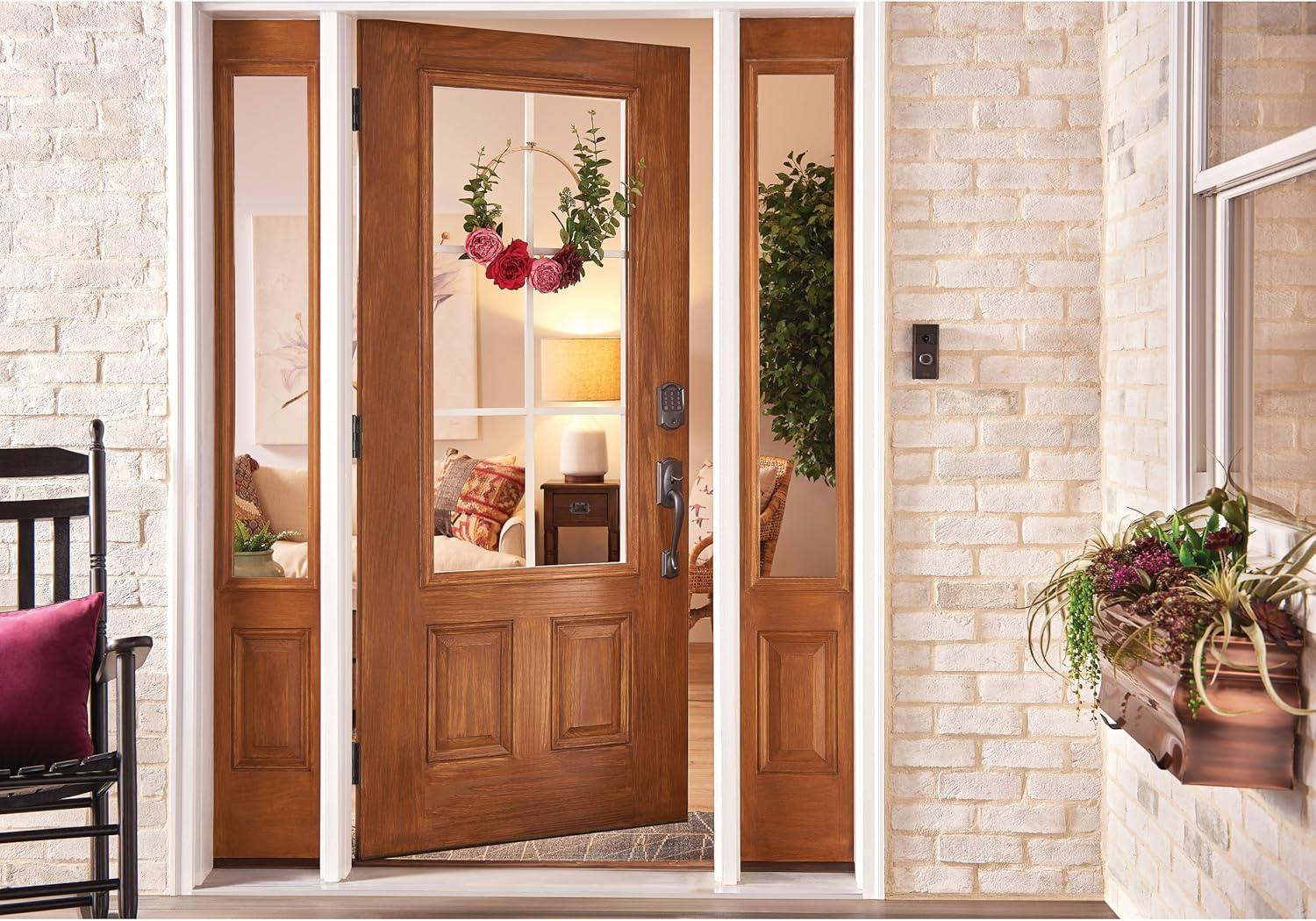 image:imageSchlage Encode Smart WiFi Deadbolt Lock for Front Door Keyless Entry with App or Touchscreen Works with Alexa Hey Google amp Airbnb Create Codes for Guests Satin NickelAged Bronze