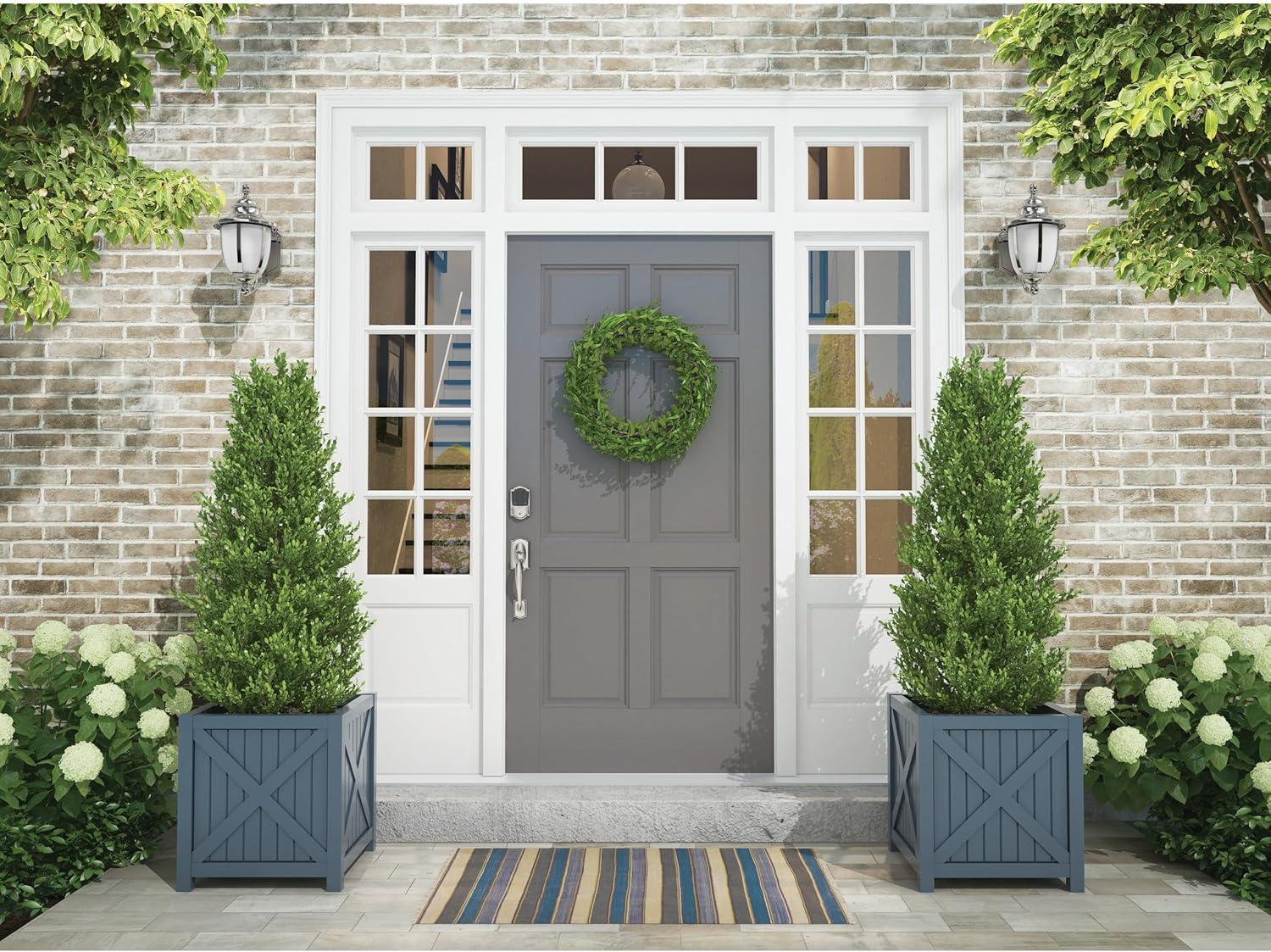 image:imageSchlage Encode Smart WiFi Deadbolt Lock for Front Door Keyless Entry with App or Touchscreen Works with Alexa Hey Google amp Airbnb Create Codes for Guests Satin NickelBright Chrome