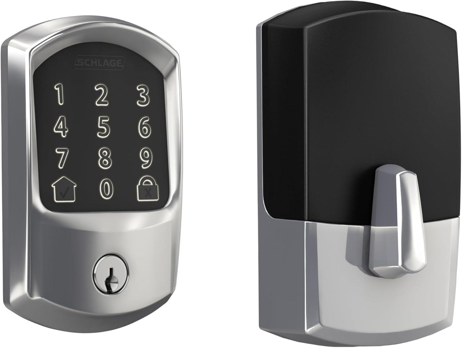 image:imageSchlage Encode Smart WiFi Deadbolt Lock for Front Door Keyless Entry with App or Touchscreen Works with Alexa Hey Google amp Airbnb Create Codes for Guests Satin NickelBright Chrome