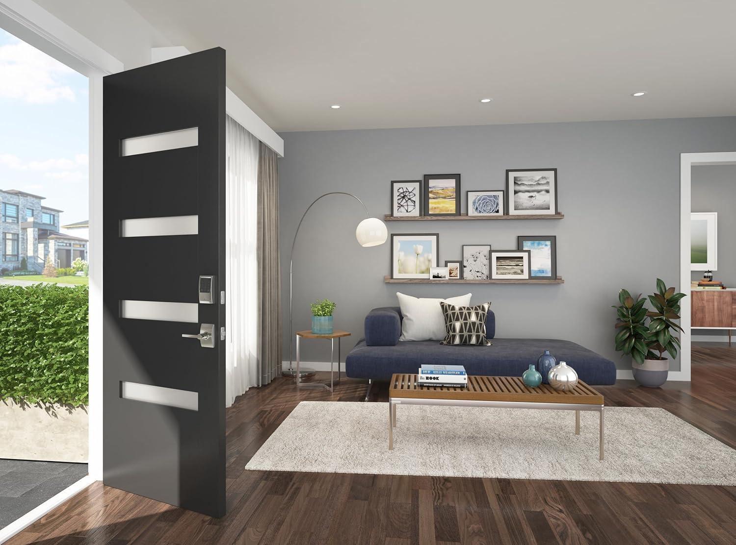 image:imageSchlage Encode Smart WiFi Deadbolt Lock for Front Door Keyless Entry with App or Touchscreen Works with Alexa Hey Google amp Airbnb Create Codes for Guests Satin NickelBright Chrome