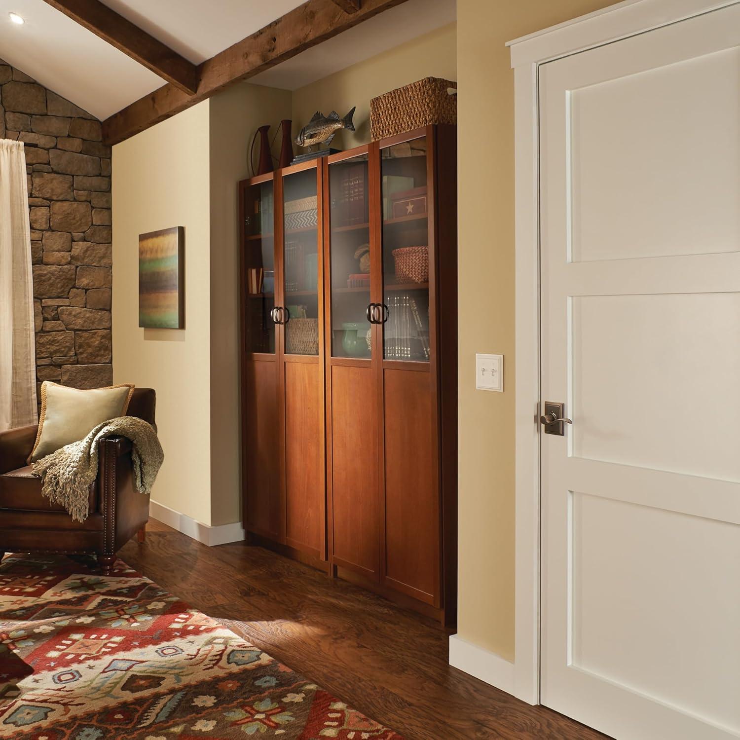 image:imageSchlage F10 ACC 619 ADD Accent Door Lever with Addison Trim Hall amp Closet Passage Lock Satin NickelPassage