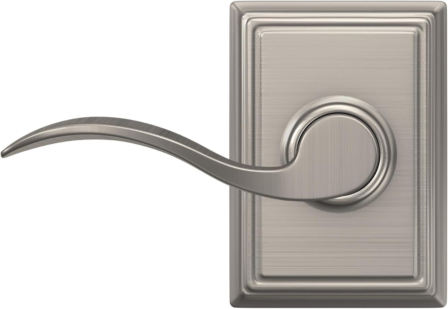 image:imageSchlage F10 ACC 619 ADD Accent Door Lever with Addison Trim Hall amp Closet Passage Lock Satin NickelPassage
